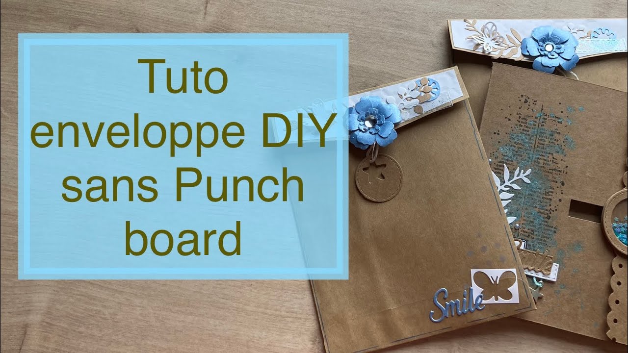 Tuto enveloppe Diy sans Punch board avec feuille bloc action idée scrapbooking facile et rapide