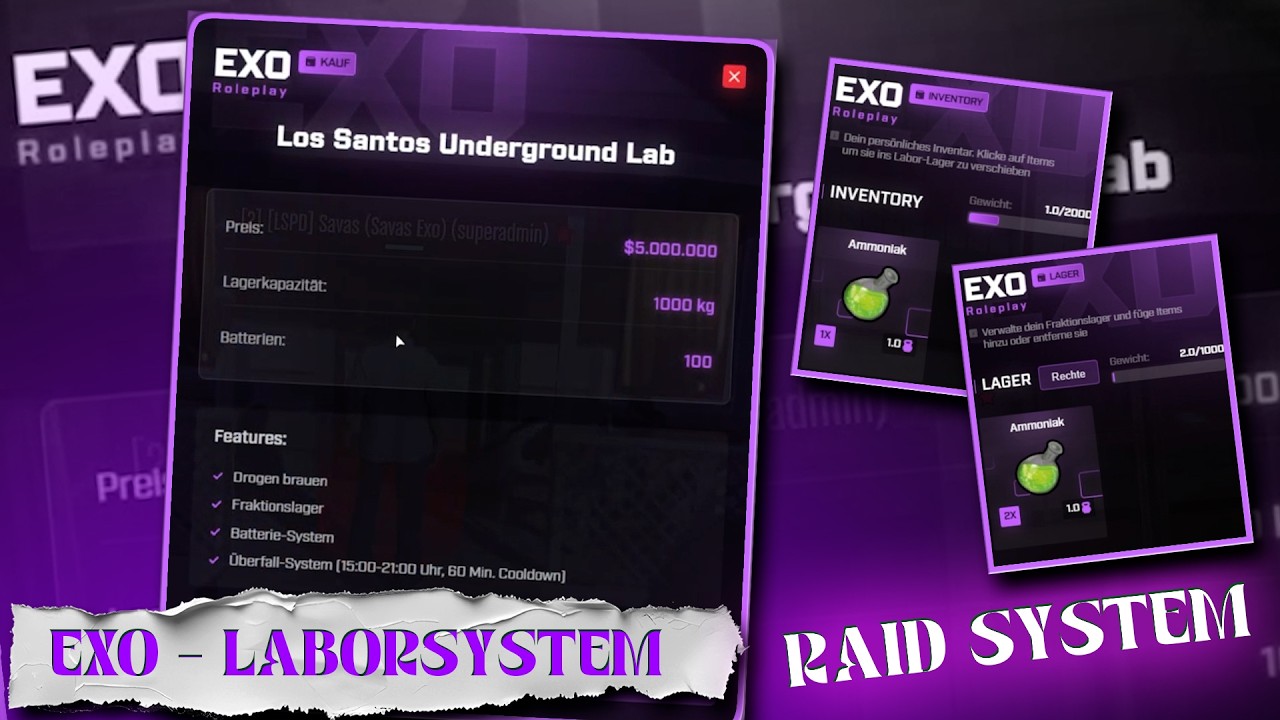exo-laboratorysystem [ESX/QB-Core - FiveM]