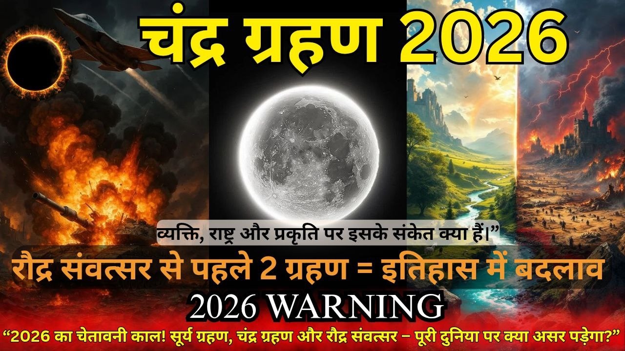 3rd March 2026 चन्द्र ग्रहण Warning ⚠️| 3 Event effect on world | सूर्य - चन्द्र ग्रहण रौद्र संवत्सर