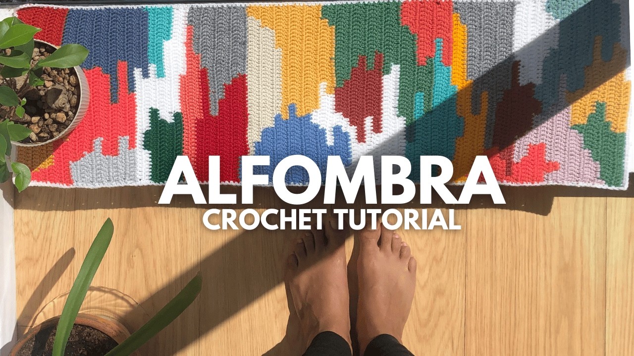 Alfombra tejida con restos de lana – proyecto reciclado a crochet