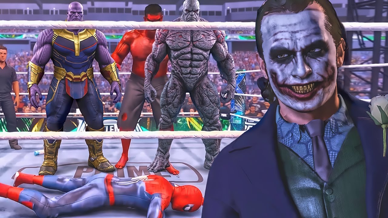 1 hour of Marvel vs DC battles in WWE 2K25 (PS5)