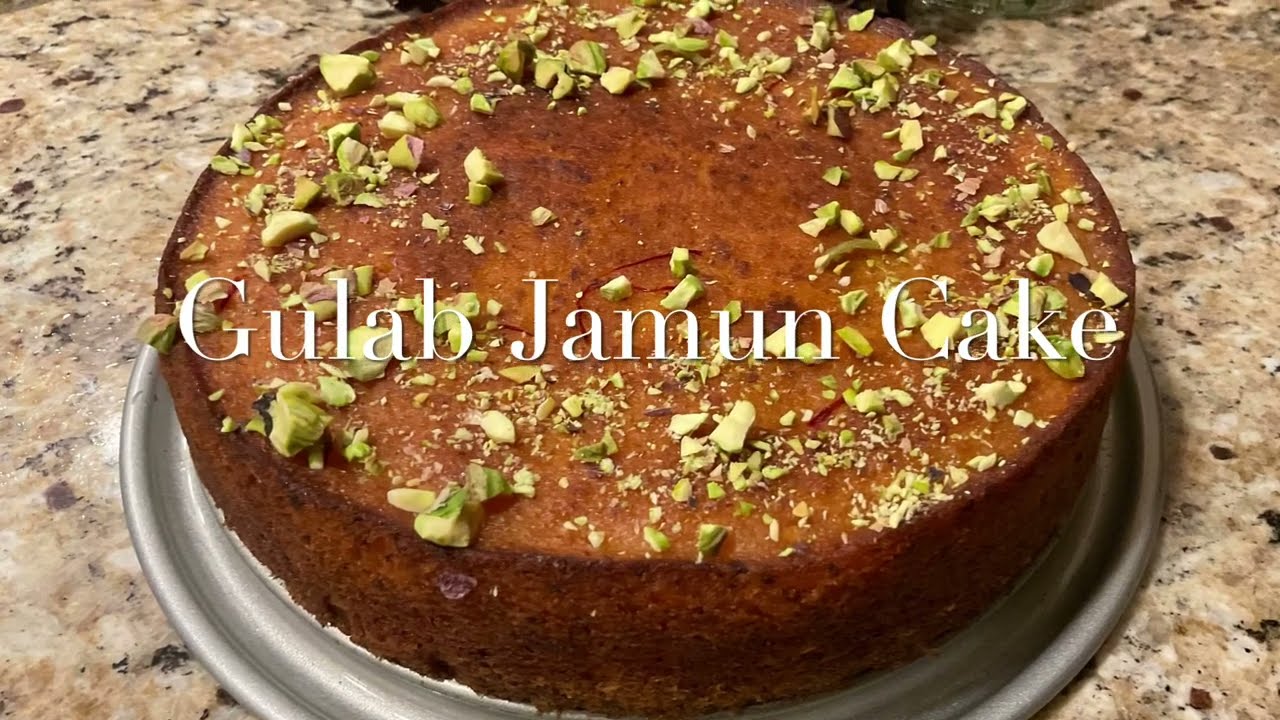Gulab jamun cake recipe  |  Baked Gulab jamun  | Indian fusion Cake |