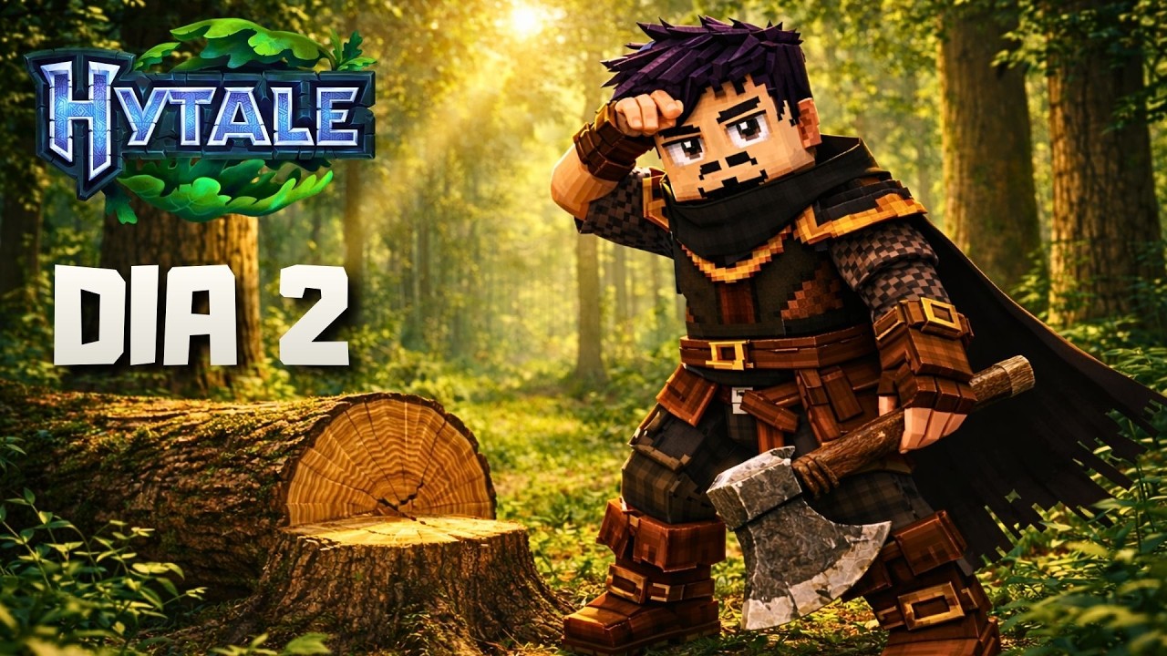 DIA 2 - COLETANDO Recursos Básicos! | #Hytale [Mods] Update 3