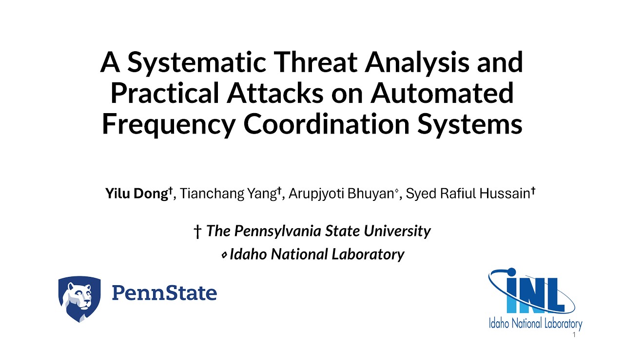 NSDI '26 - A Systematic Threat Analysis and Practical Attacks on Automated Frequency Coordination