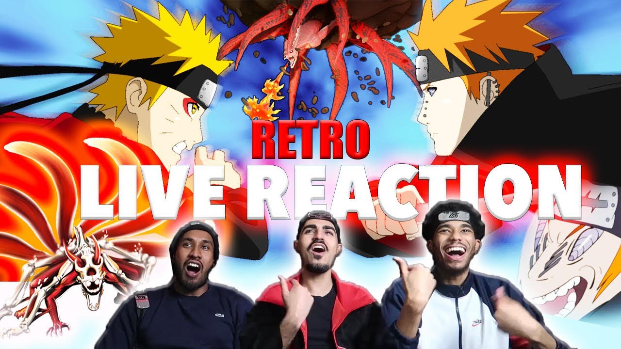 NARUTO VS PAIN FULL FIGHT - RETRO LIVE REACTION FR