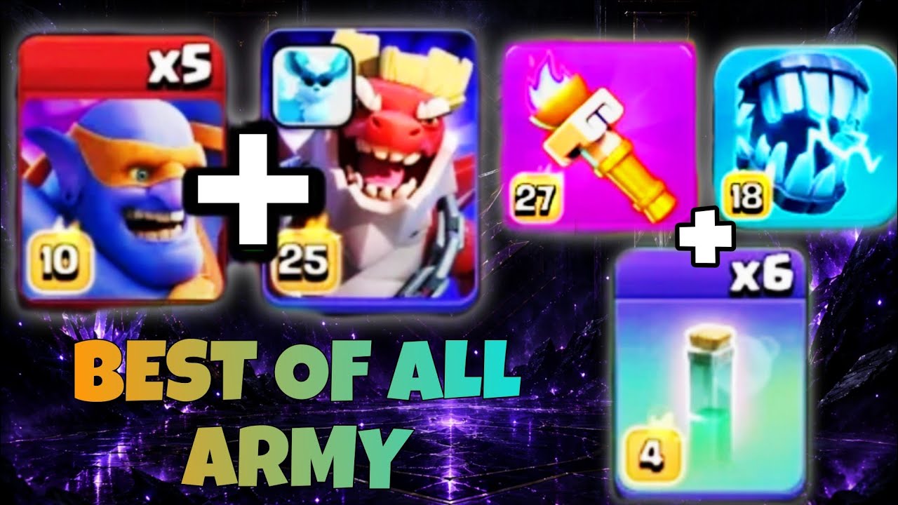 The Most Powerful Army in COC History! TH18 DD Charge Super Bowler Strategy ||  Clash of clans