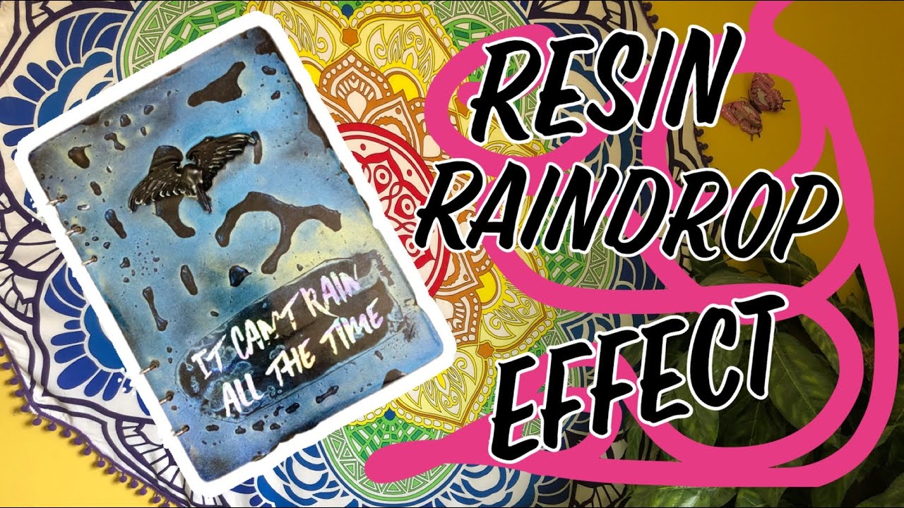 Resin raindrop effect water droplet epoxy tutorial by she Lyons