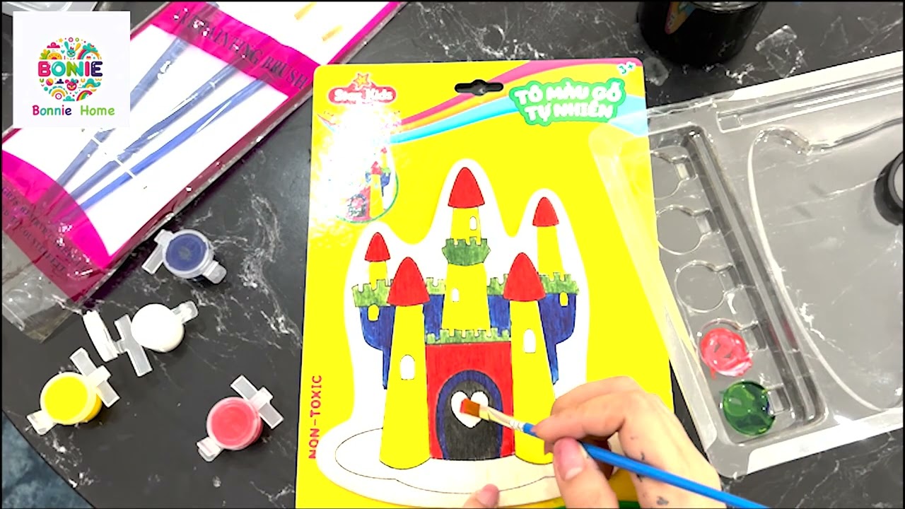 Ho&agrave;n th&agrave;nh t&ocirc; m&agrave;u to&agrave; l&acirc;u đ&agrave;i của c&ocirc;ng ch&uacute;a#t&ocirc;m&agrave;u #tomauchobe hướng dẫn b&eacute; pha m&agrave;u từ c&aacute;c m&agrave;u c&oacute; sẵn