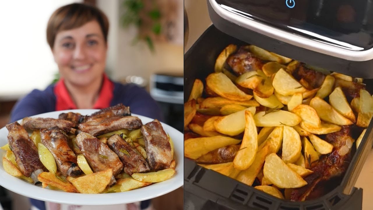 ФРИТЮРНИЦА СВИНЫЕ РЕБРЫШКИ И КАРТОФЕЛЬ Легкий рецепт - Домашняя работа от Benedetta