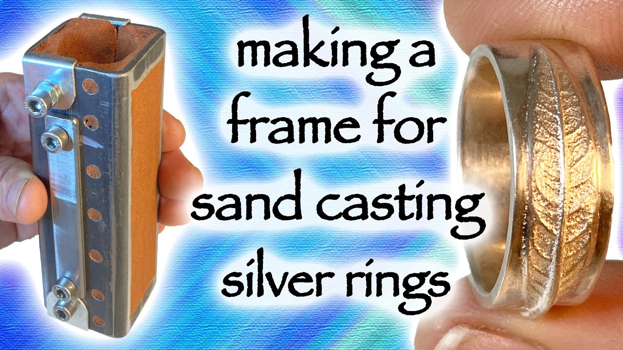 Making a Delft Clay sand casting flask for silver ring shanks.
