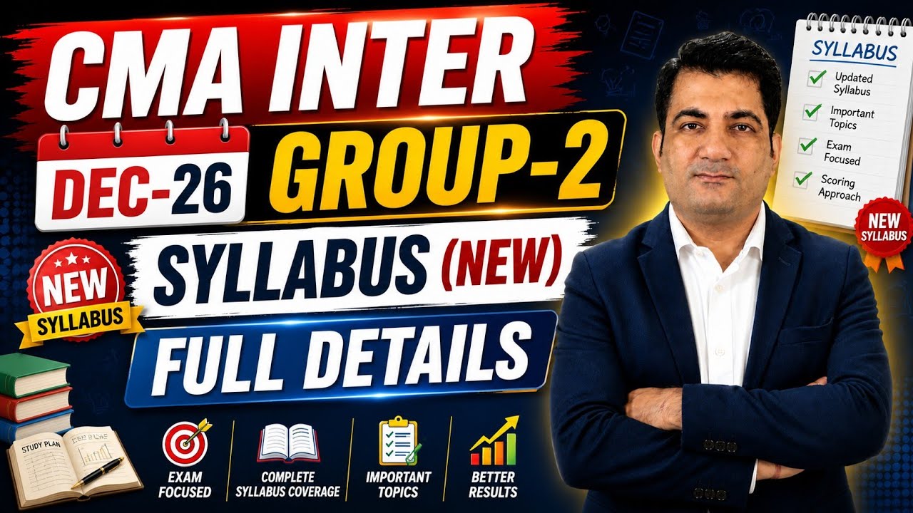 CMA Inter Group 2 Subjects, syllabus and weightage | Dec 2026