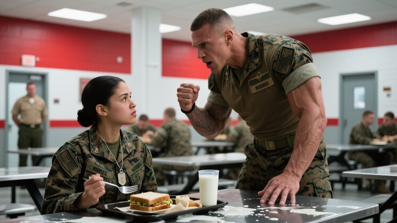 Marine Bully Targeted the “New Girl” at Lunch— Minutes Later, His Career Collapsed | Emotional Story