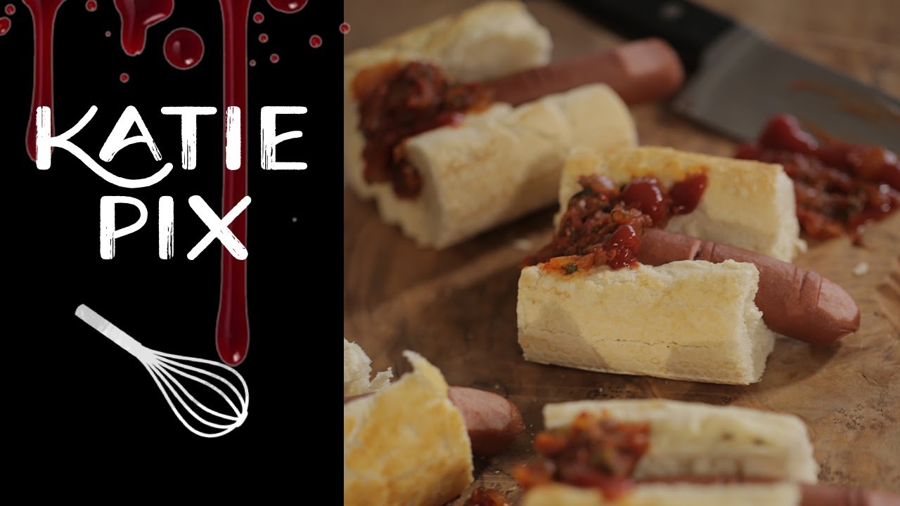Halloween Hot Dogs with Blood Relish Recipe | Katie Pix