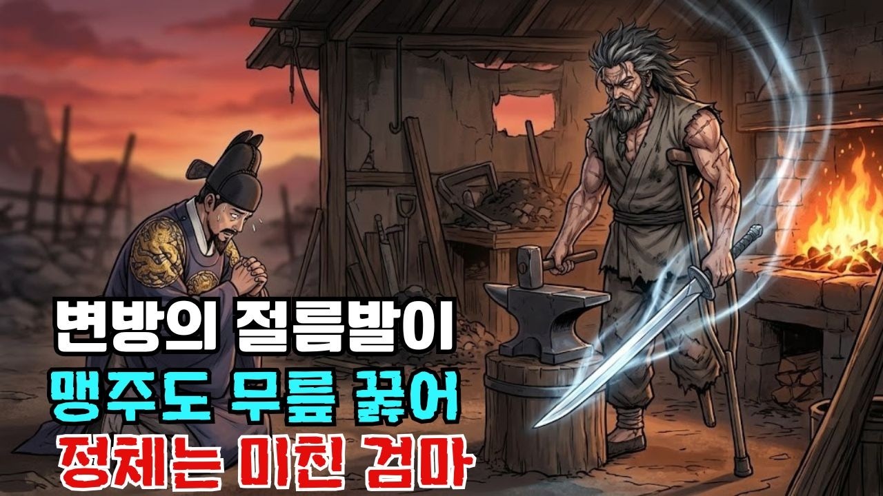변방에서 대장장이로 숨어살던 절름발이의 정체가 알고 보니 무림맹주마저 벌벌 떨며 무릎 꿇게 만드는 20년 전 사라진 전설의 미치광이 검마.