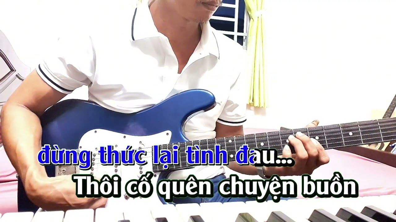 Karaoke Guitar tone Nam.  Tìm lại người xưa