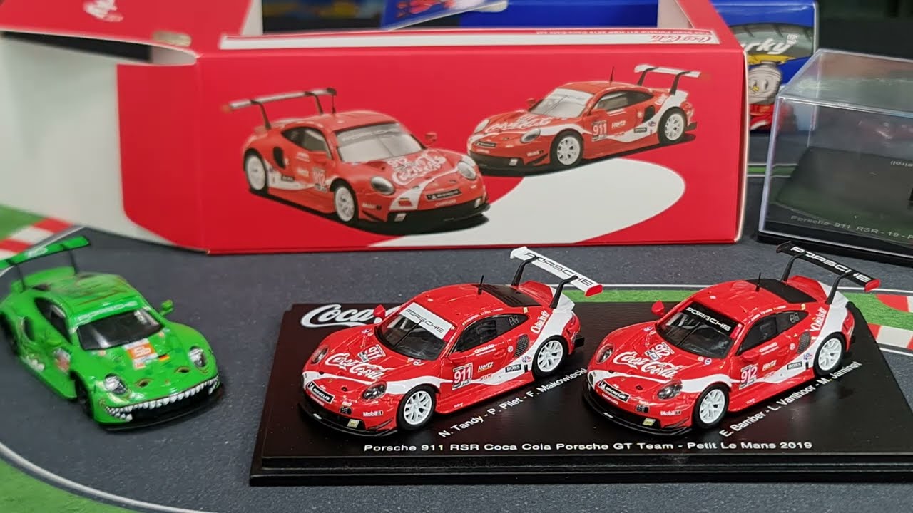 FirstLook Sparky Porsche 911 RSR 'REXY' & Porsche 911 RSR Coca Cola