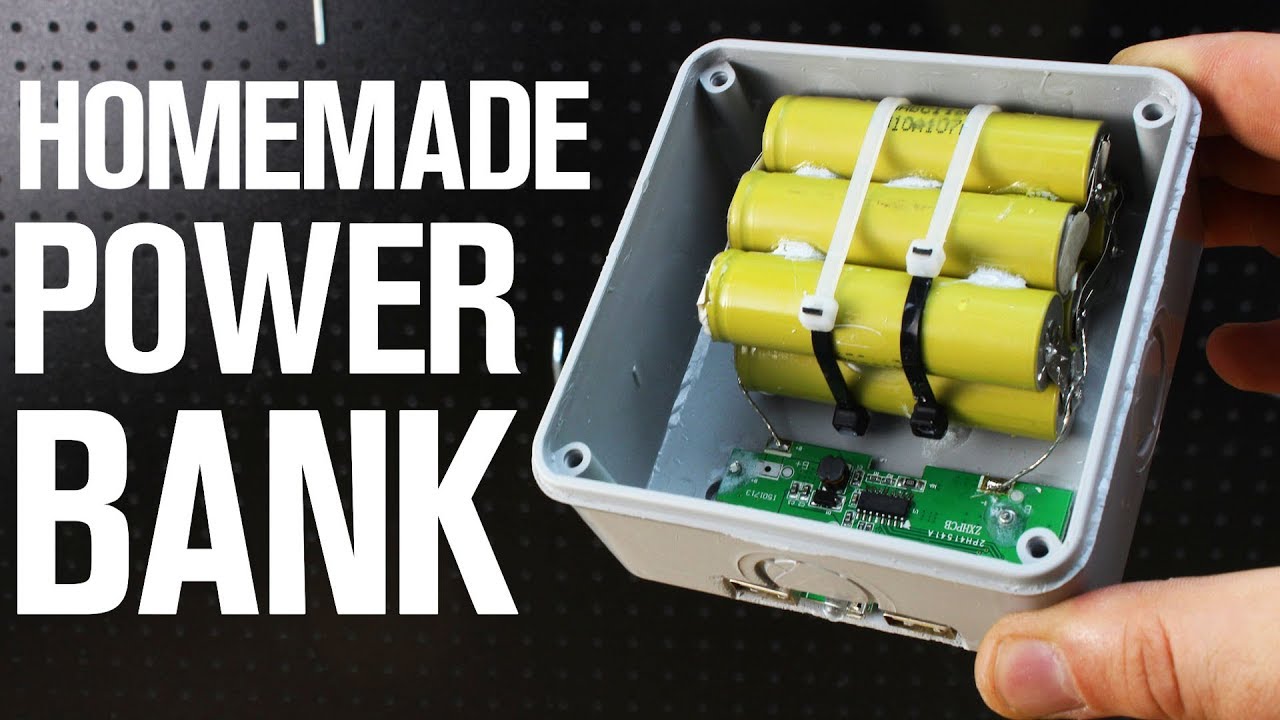 How To Make 12000mAh Homemade Power Bank (with battery level meter)
