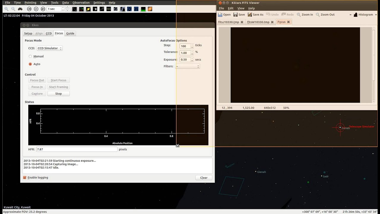 Ekos Astrophotography demo in KStars
