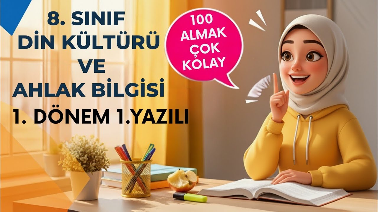 8. Sınıf Din Kültürü 1. Dönem 1. Yazılı 💯 | Sınavdan Önce MUTLAKA İzle‼️