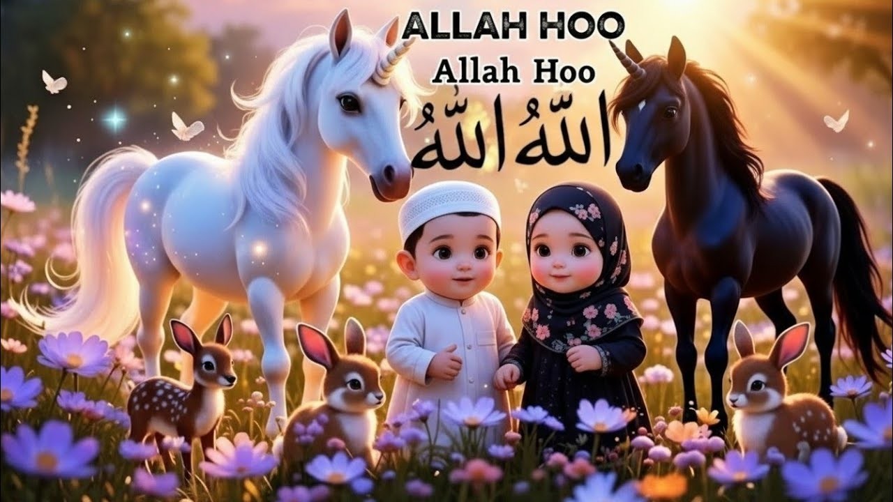Allah Hoo Allah Hoo Part 2 | Islamic Lullaby With Beautiful Urdu Lyrics New Version For Islamic Kids