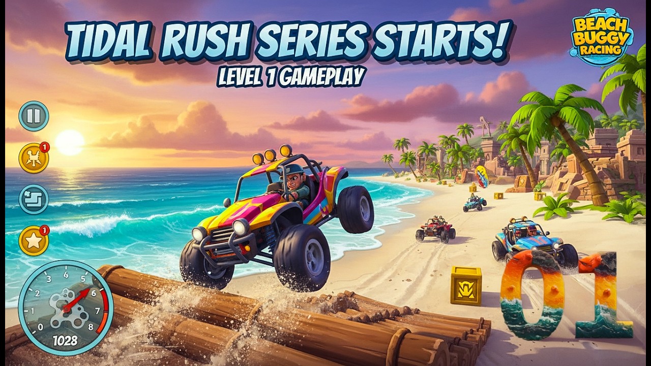 Tidal Rush Series Starts! Level 1 Gameplay | Beach Buggy Racing - Paradise Beach @dcdgaming118