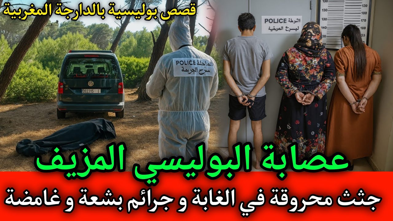 عصابة البوليسي المزيف و جـ ـثث محـ ـروقة في الغابة,قصص بوليسية بالدارجة المغربية 