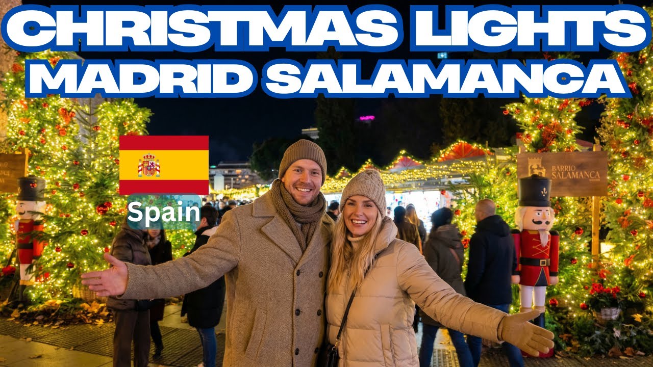 Elegant Madrid Christmas Walk | Salamanca District | Goya to Puerta de Alcalá  Walking Tour 4K