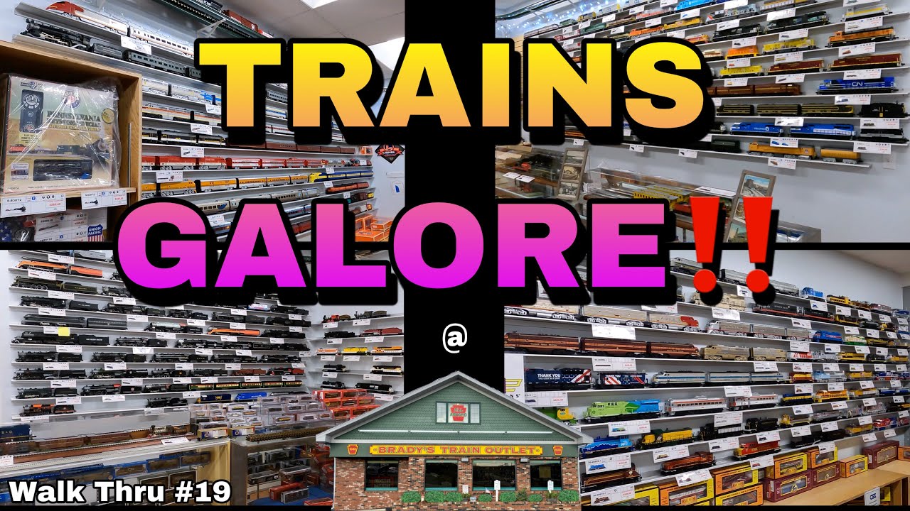 TRAINS GALORE at my favorite model train store Brady's Train Outlet!