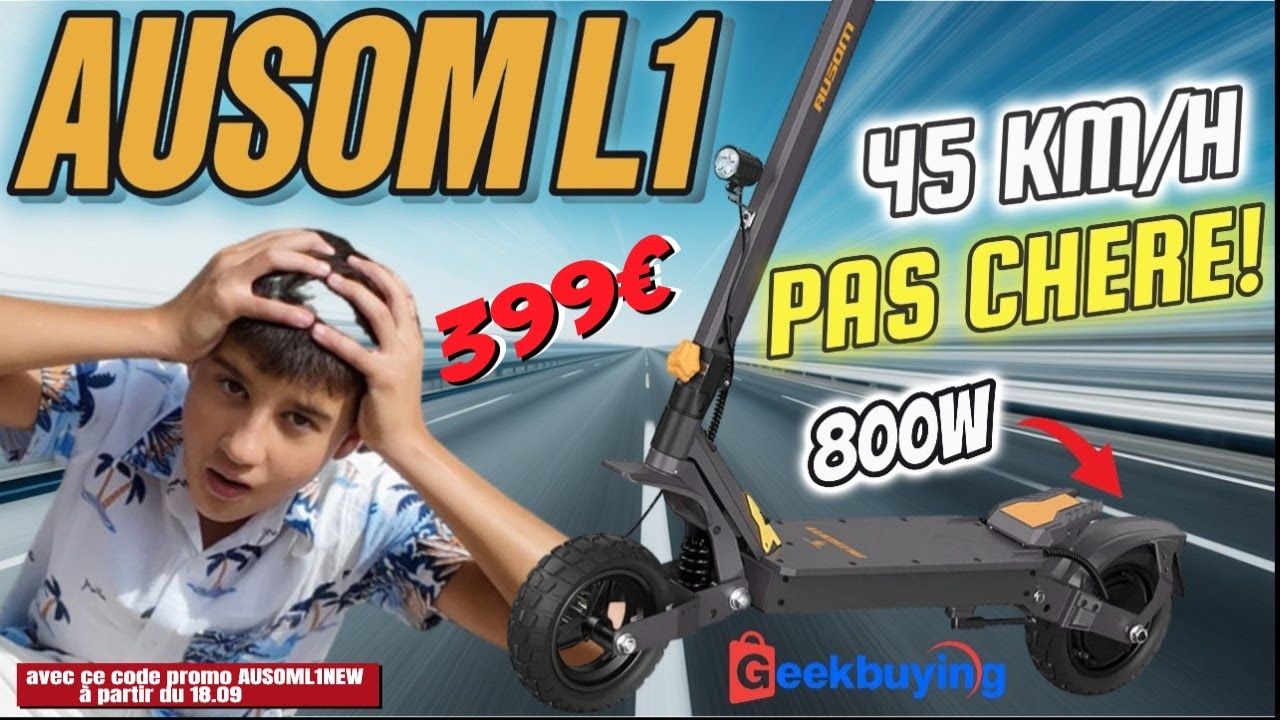 TEST AUSOM L1: La trottinette électrique PARFAITE à 399€!💥 Vas y fonce! [4K] #trottinetteelectrique