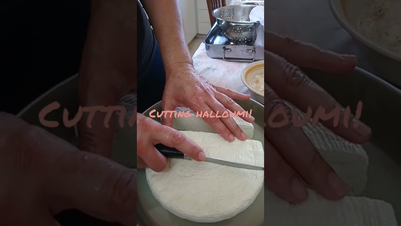 cutting halloumi #newchannel #howto # lunch #starter