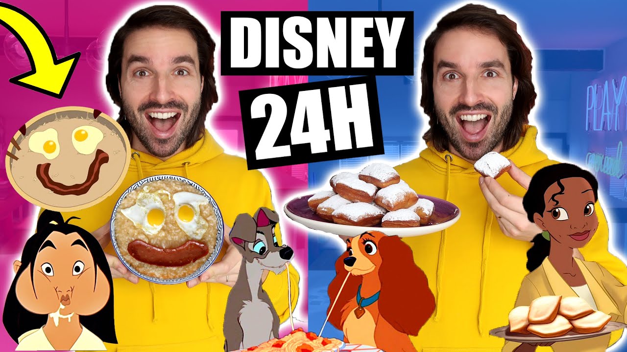 Je mange que la NOURRITURE DE DISNEY pendant 24h - CARL IS COOKING