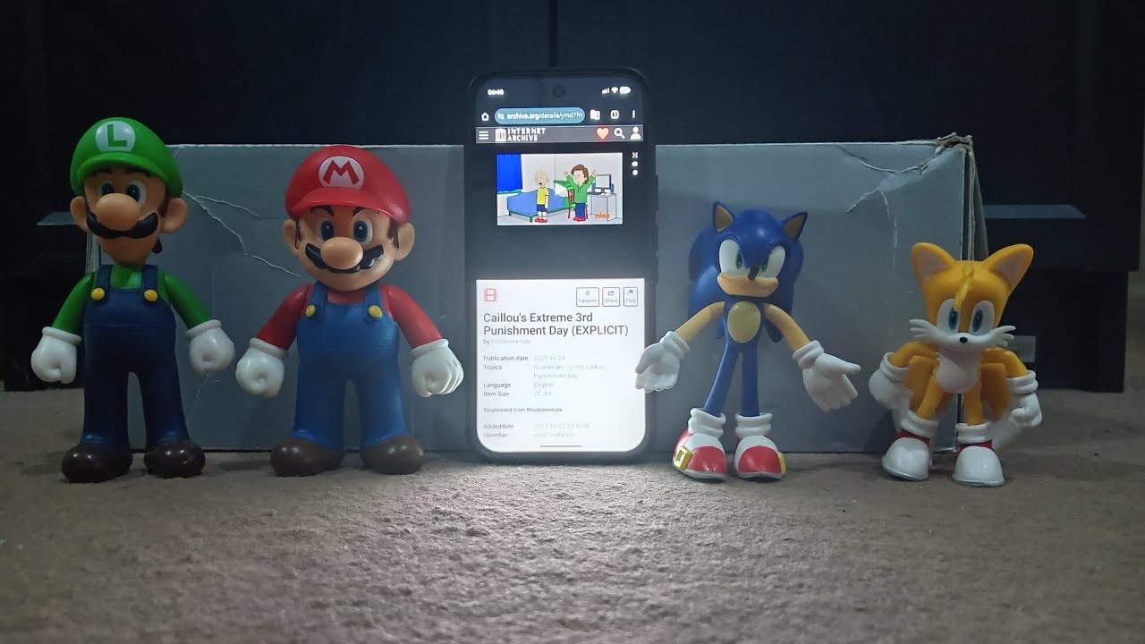 Mario Reacts to Caillou's Extreme 3rd Punishment Day 