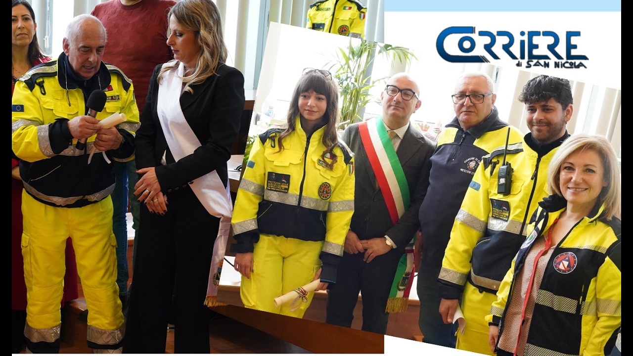 Cerimonia di consegna degli Encomi ai volontari della Protezione Civile
