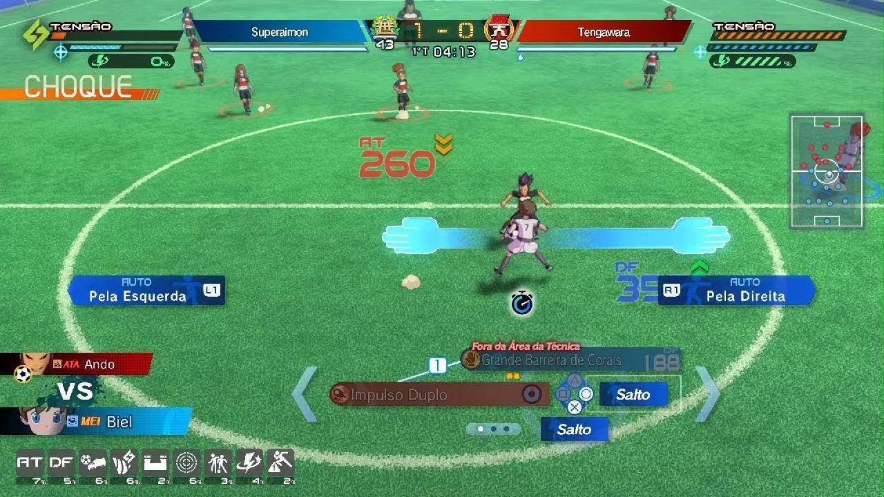 INAZUMA ELEVEN Victory Road:Superaimon|4x0|Tengawa(Modo Crônica).