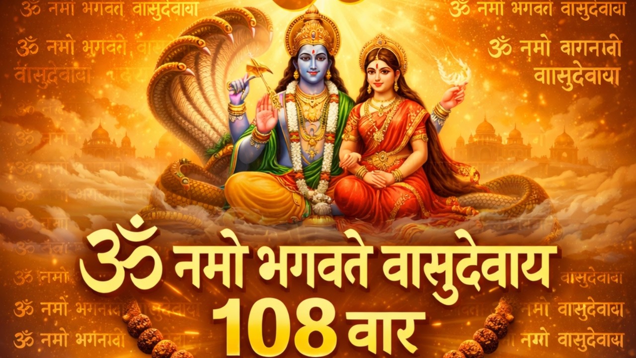 ॐ नमो भगवते वासुदेवाय 108 बार | Powerful Mantra Chanting for Peace & Prosperity