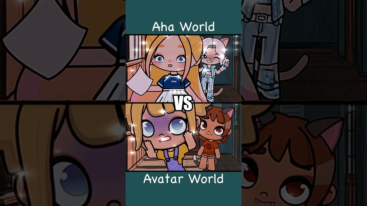 Aha World VS Avatar World❤️💙 Return gift from Miss cat 🐱 #ahaworld #avatarworld #tocaboca #memes