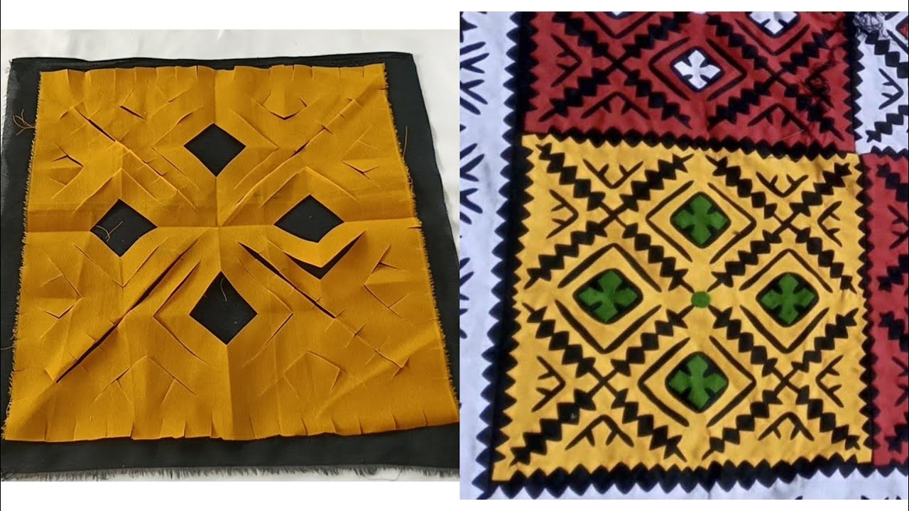 Aplic Easy to Cutting design cushion covers ideas Applique Sindhi's Beauty