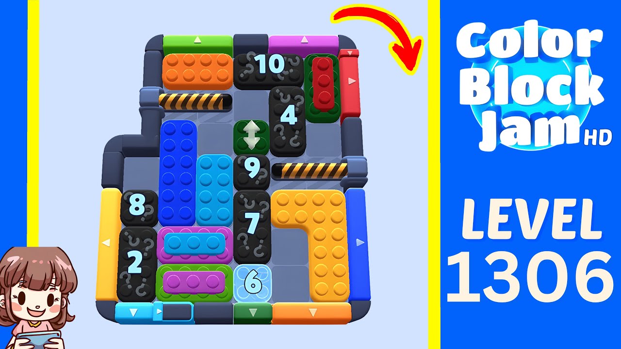 Color Block Jam Level 1306 Solution Walkthrough