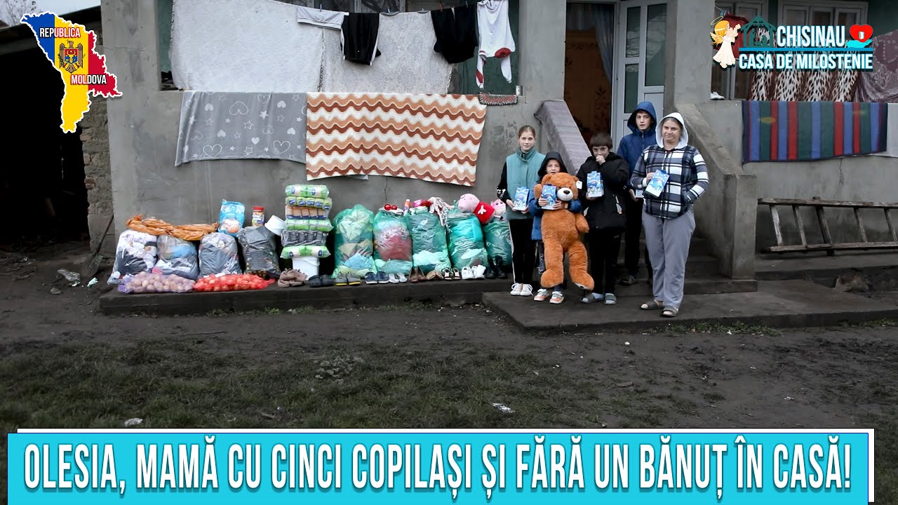 Olesia, mamă cu cinci copilași și fără un bănuț în casă !