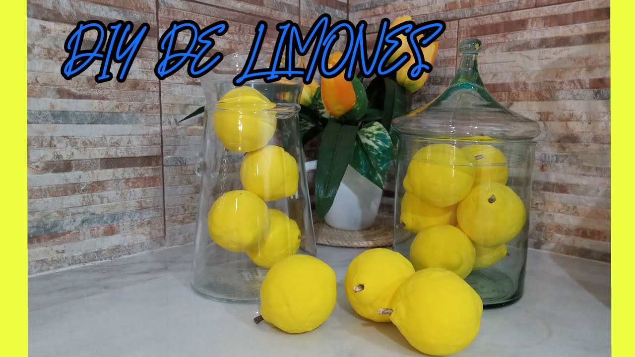 DIY LIMONES ARTIFICIALES PARA DECORAR TU HOGAR EN VERANO🍋🍋