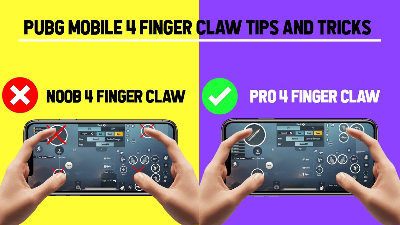 PUBG MOBILE 4 FINGER CLAW SETTINGS SENSITIVITY TIPS AND TRICKS