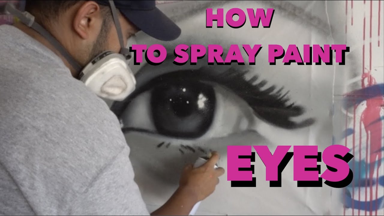 How to paint an eye with spray paint.