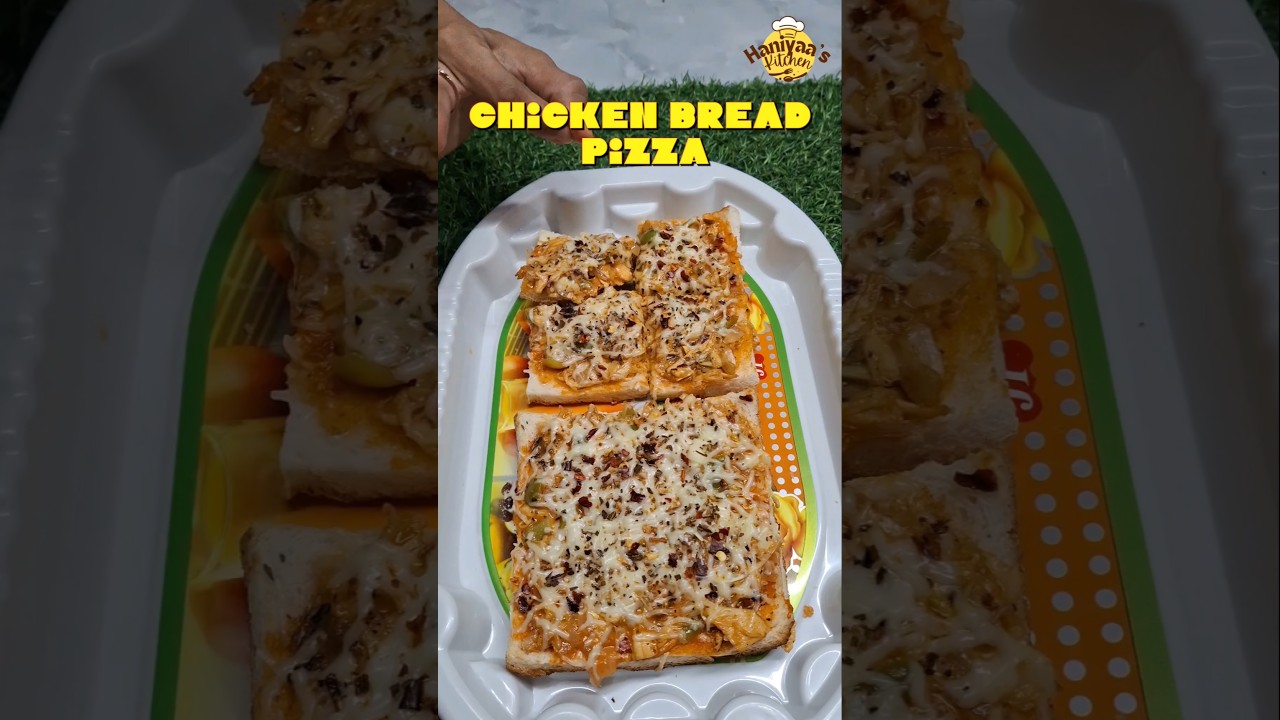 Chicken Bread Pizza | चिकन ब्रेड पिज़्ज़ा | quick & easy bread pizza| Kid's Lunch Box Recipe #viral