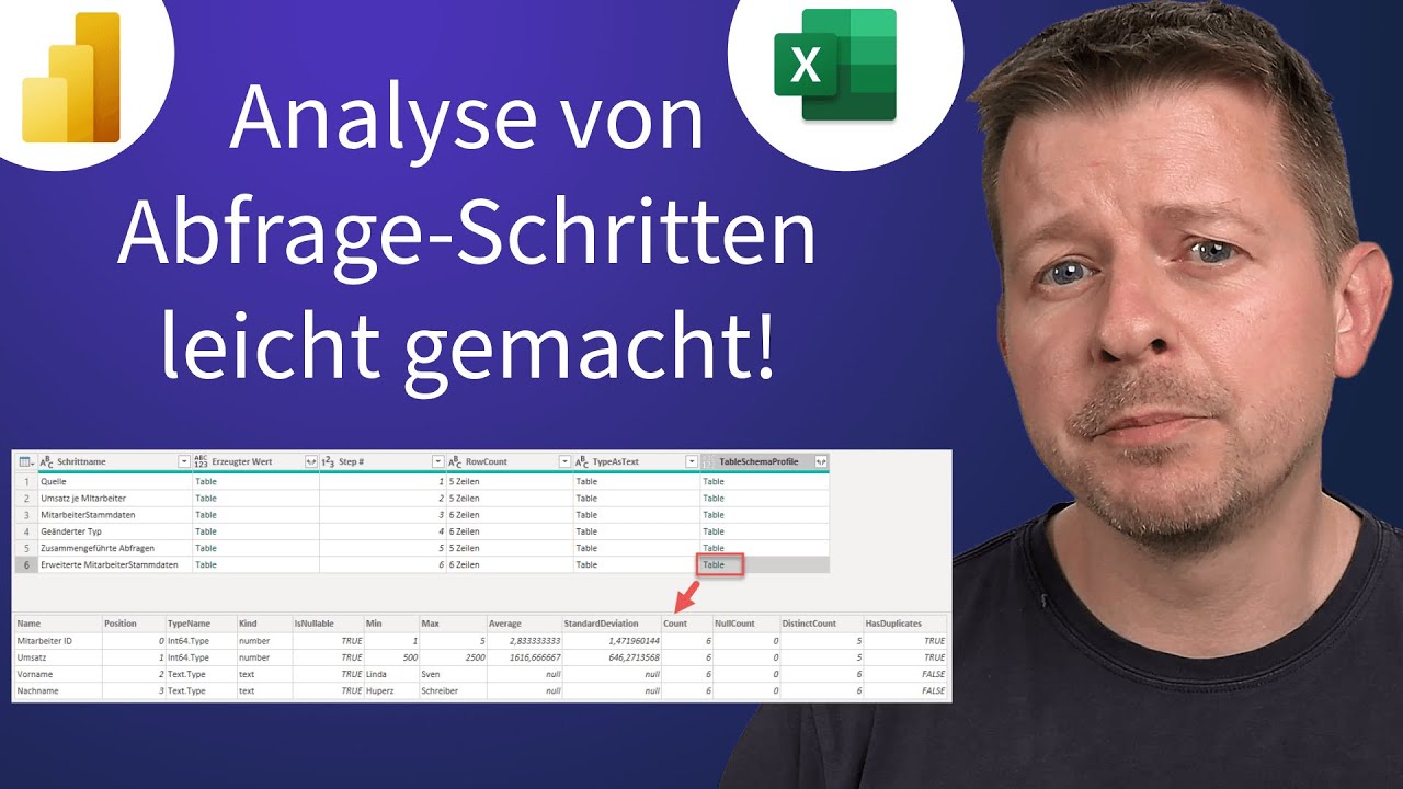 Abfrage-Schritte in Power Query analysieren