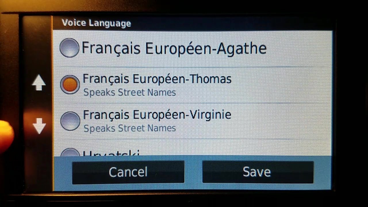 All the text to speech voices on a Garmin nuvi (version 3)