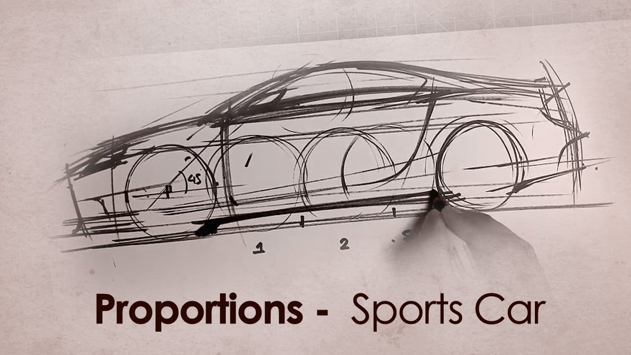 How to set up Proportions for a Sports Car Sketch
