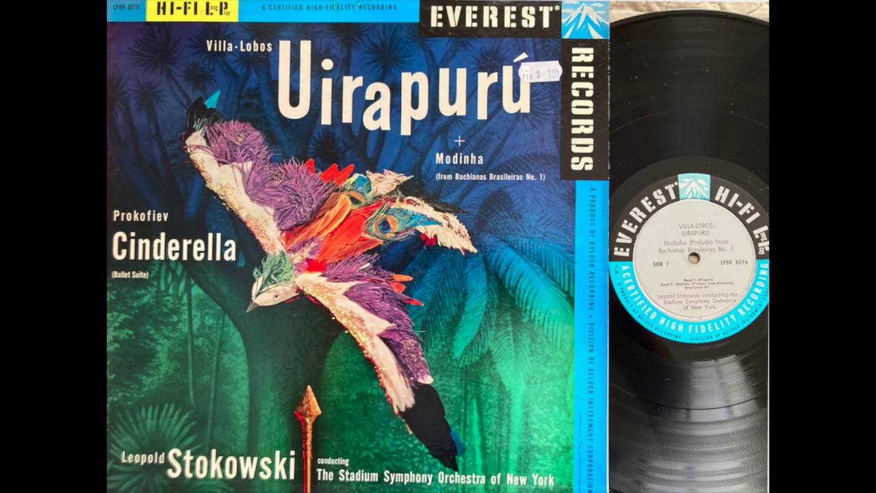 Villa-Lobos Uirapurú and Modinha.  Leopold Stokowski conducts the Stadium Orchestra of New York.