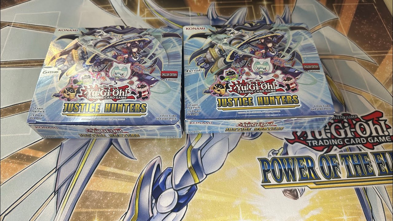 Yu-GI-Oh opening 2 booster boxes of justice hunters