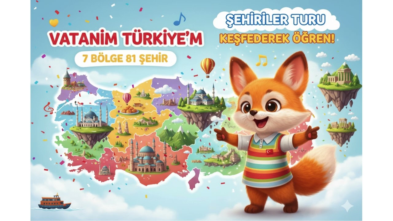 Çocuk Şarkıları (Canım Vatanım) 7 Bölge 81 şehir