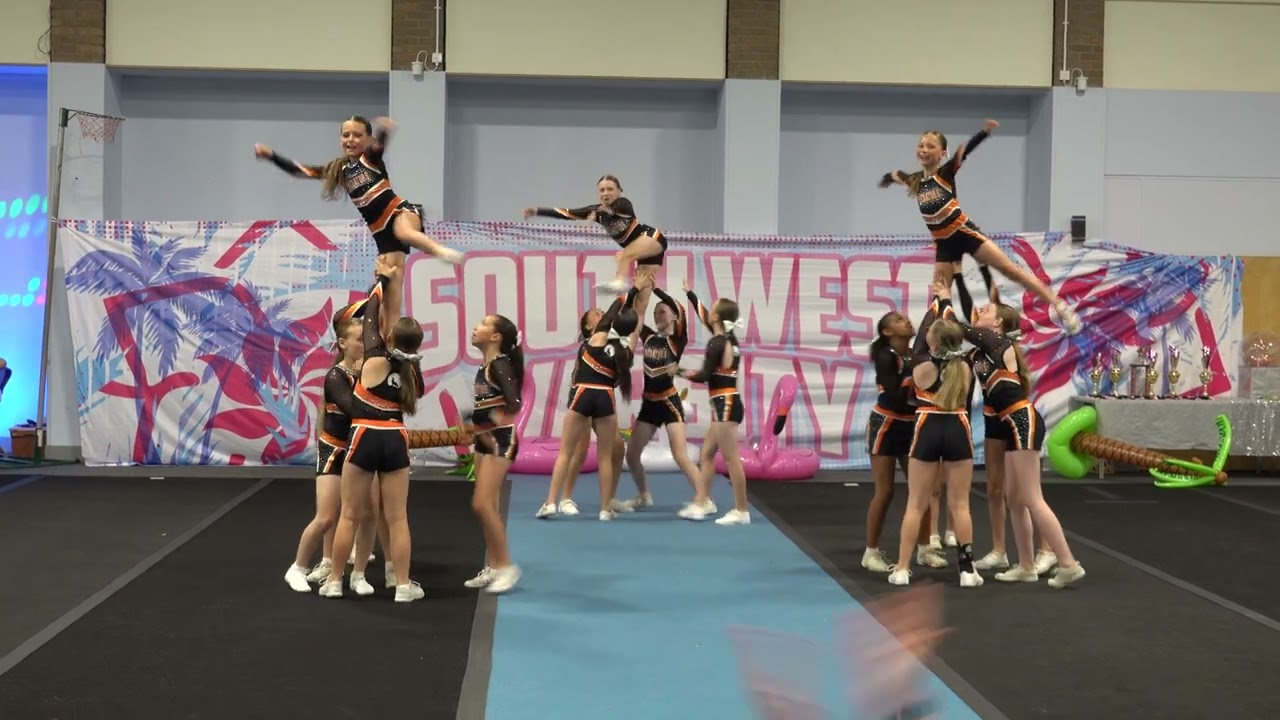Predator Athletics Wolves Youth Level 2 Cheer Team at Southwest Varsity June 2023